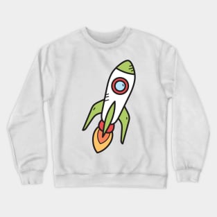 Rocket Cartoon Crewneck Sweatshirt